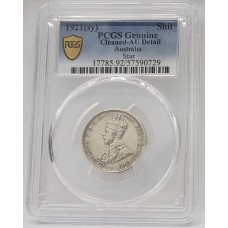AUSTRALIA 1921 . ONE 1 SHILLING . STAR . PCGS GENUINE
